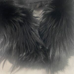VINTAGE Black Fox Fur Collar for Coats, Sweaters. Excellent Vintage 50’s 60’s